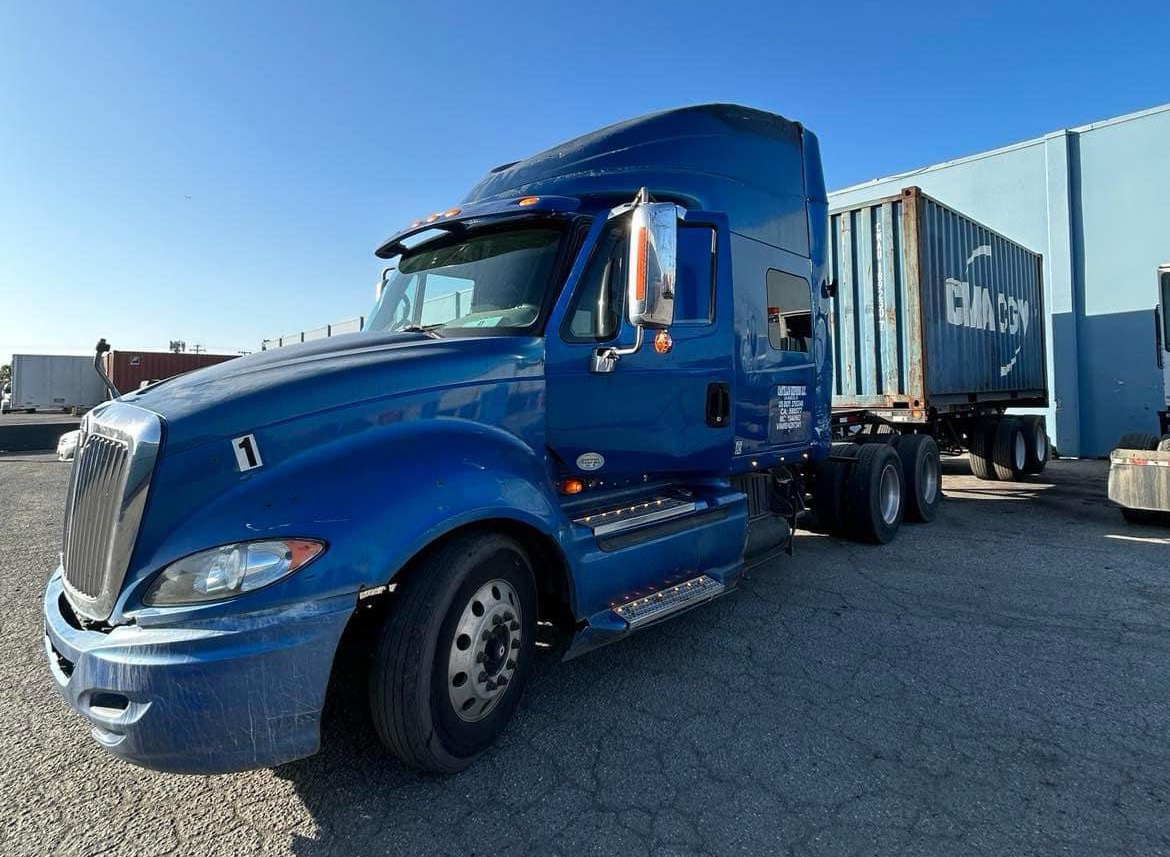 Semi truck in San Bernardino County, CA