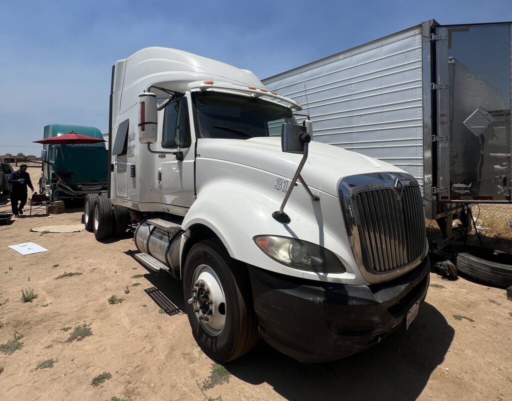 White truck in San Bernardino County, CA